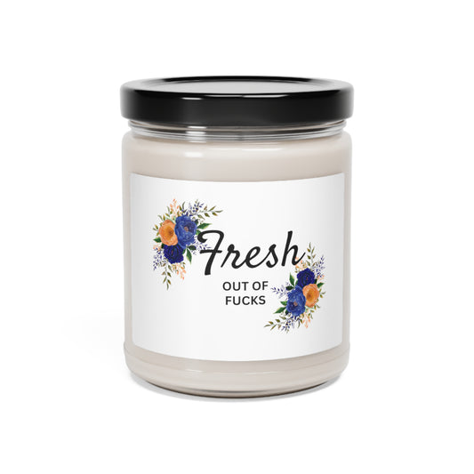Fresh out of F*cks fresh cotton scented soy candle, 9oz