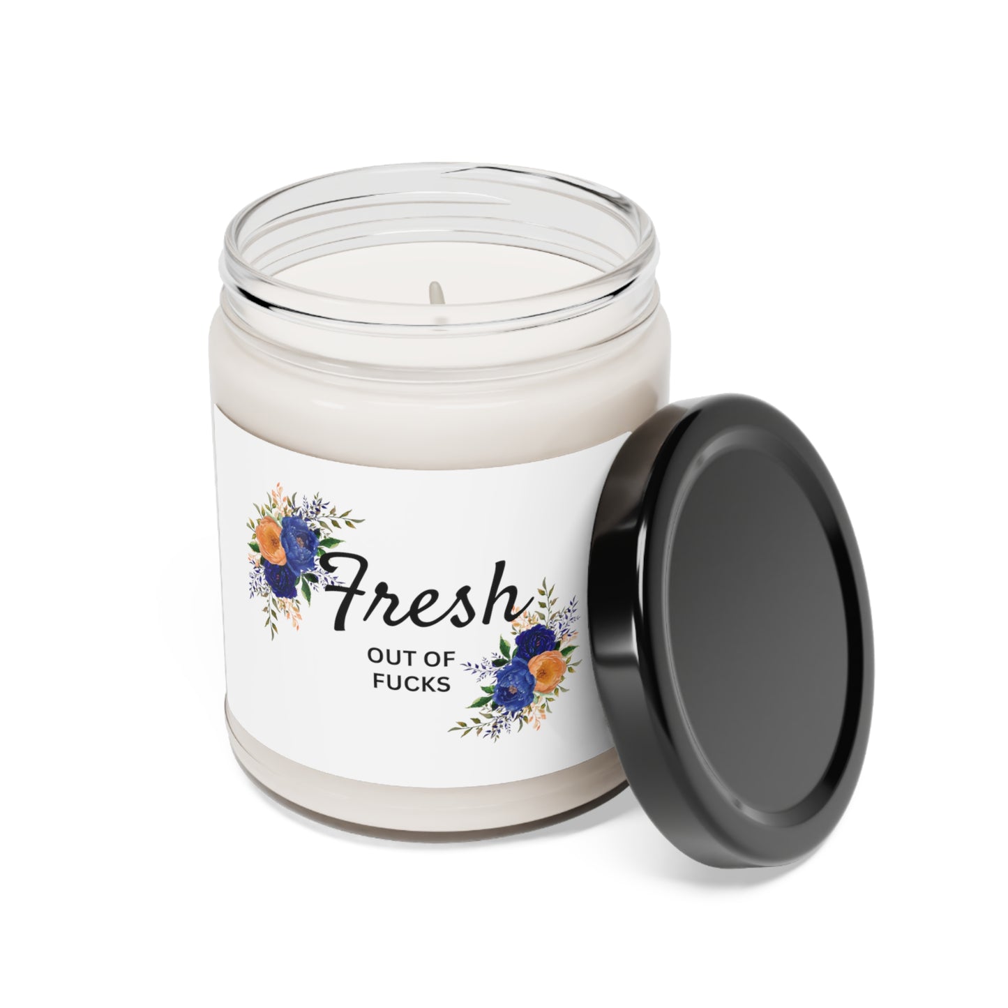 Fresh out of F*cks fresh cotton scented soy candle, 9oz
