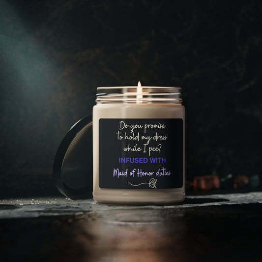 Maid of Honor Bridesmaid Proposal Scented Soy Candle, 9oz
