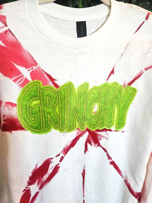 Hand dyed red gr!nchy long sleeve