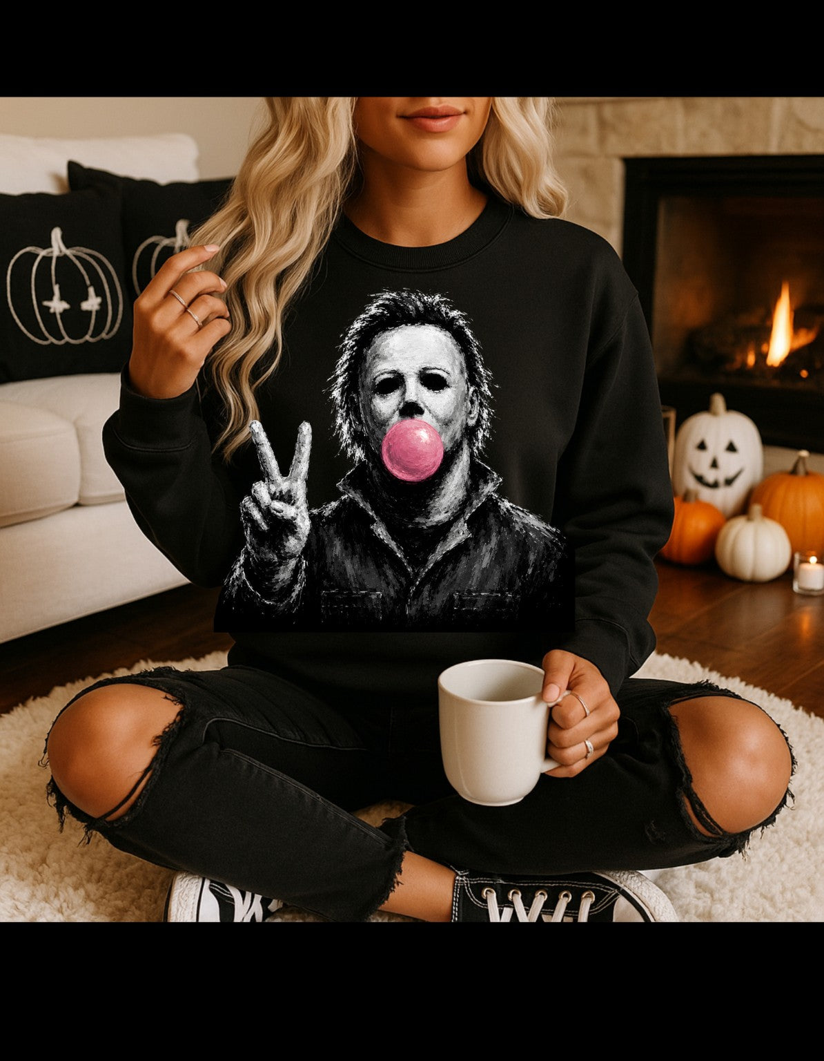 Bubblegum Boogeyman Horror Crewneck Sweatshirt