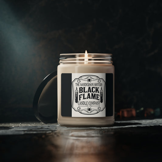 Black Flame Scented Soy Candle, 9oz
