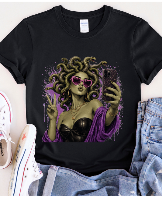Medusa Selfie - Purple Edition T-Shirt