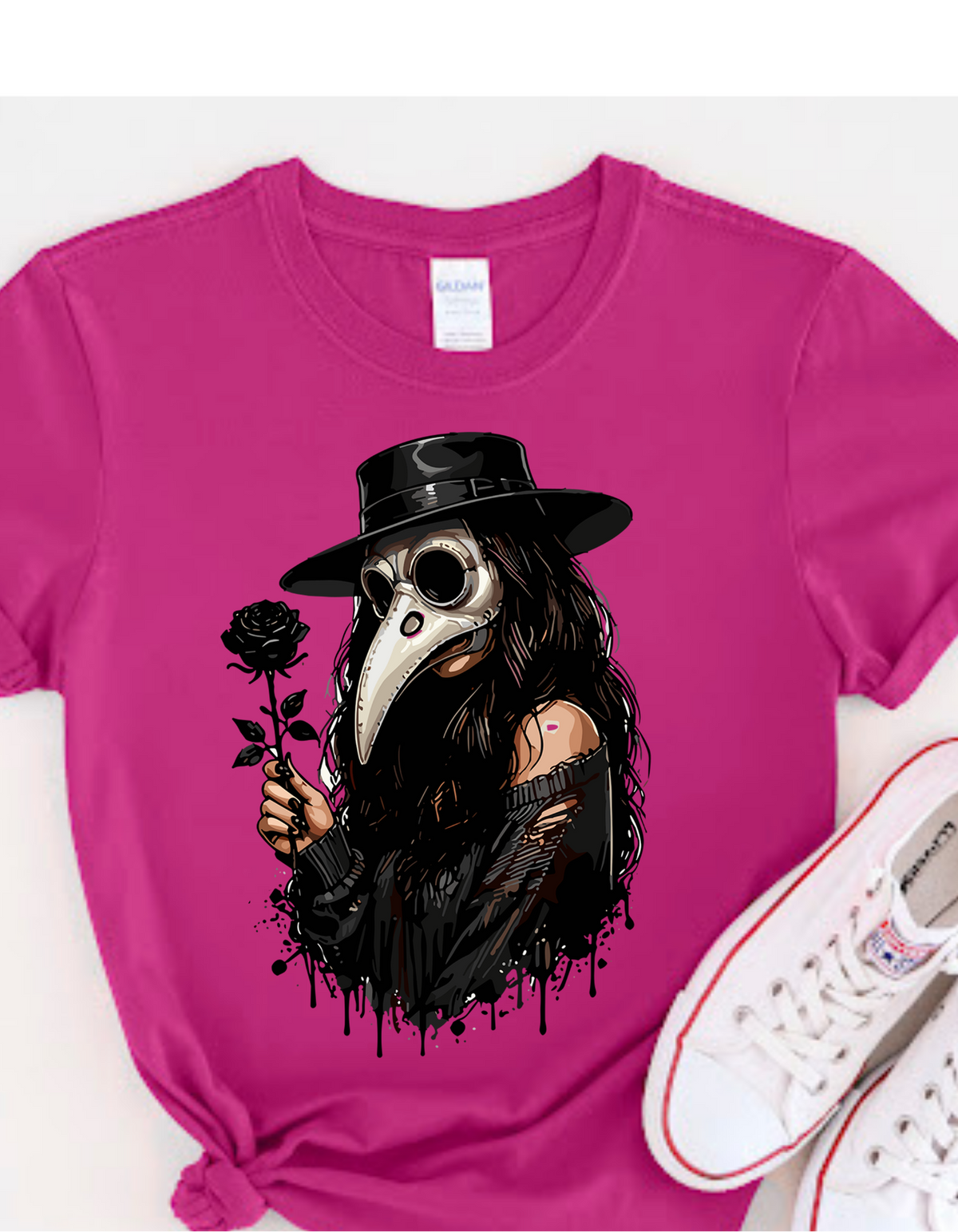 Gothic Plague Doctor Girl T-Shirt
