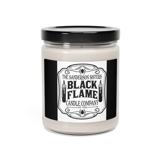 Black Flame Scented Soy Candle, 9oz