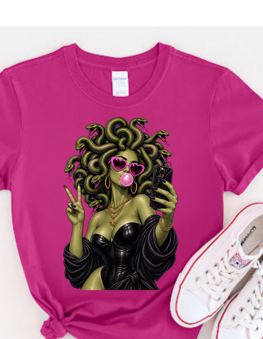Medusa Selfie - Hot Pink T-Shirt