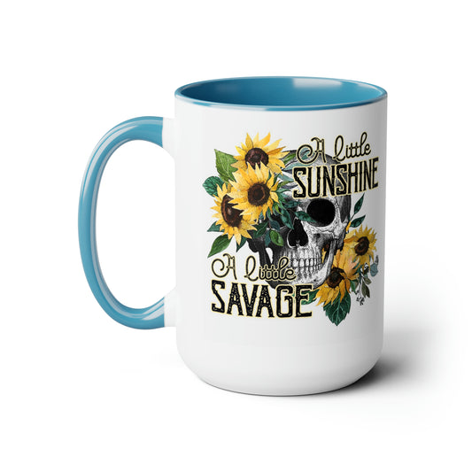 A little savage Two-Tone Coffee Mug, 15oz
