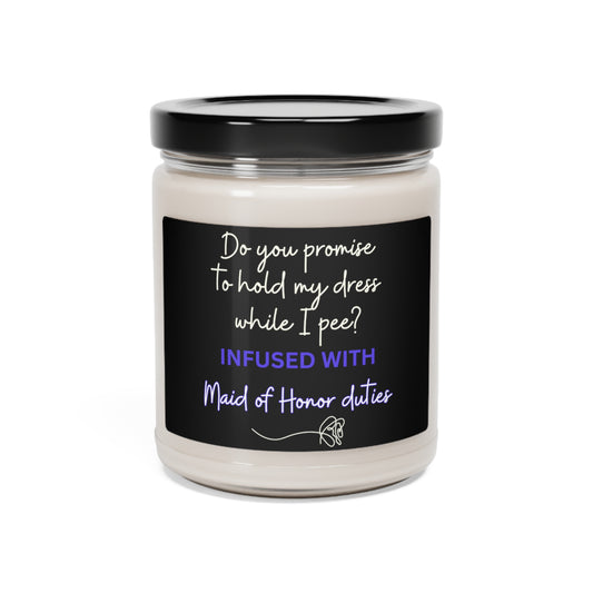 Maid of Honor Bridesmaid Proposal Scented Soy Candle, 9oz