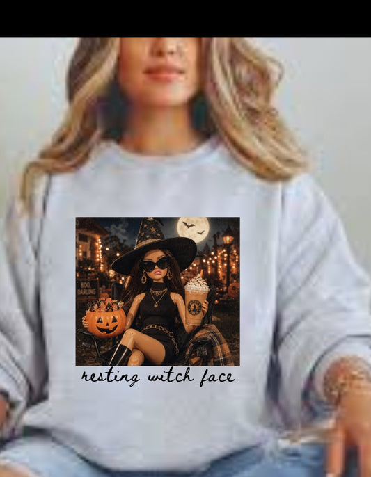 Resting Witch Face Crewneck Sweatshirt